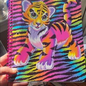 Neon Tiger Spiral Notebook - Rainbow Stripes